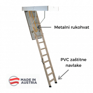Praktik PLUS drvene tavanske stepenice 70 x 140 cm
