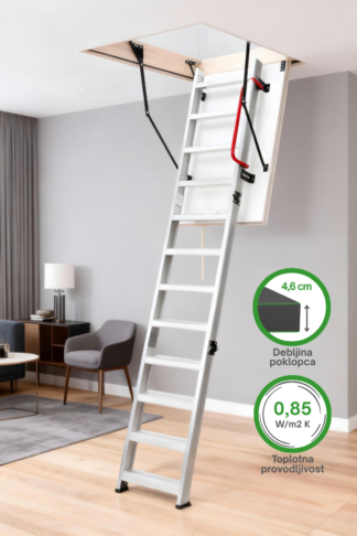 AluBAU tavanske stepenice 60 x 120 cm